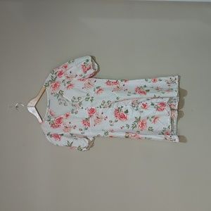 Zara white floral dress